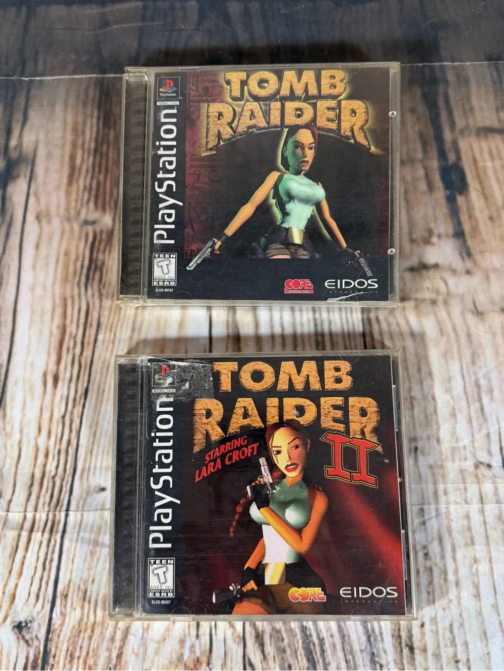 Tomb Raider / Tomb Raider II Sony Game Set - Black